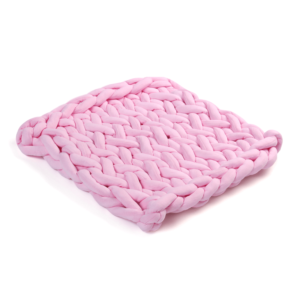 50 X 50Cm Handmade Knitted Blanket Cotton Soft Washable Lint-Free Throw Multicolored Thick Thread Blankets