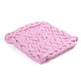 50 X 50Cm Handmade Knitted Blanket Cotton Soft Washable Lint-Free Throw Multicolored Thick Thread Blankets