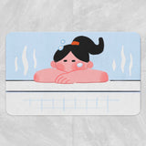 Feblilac Take a Bath Girl Bath Mat