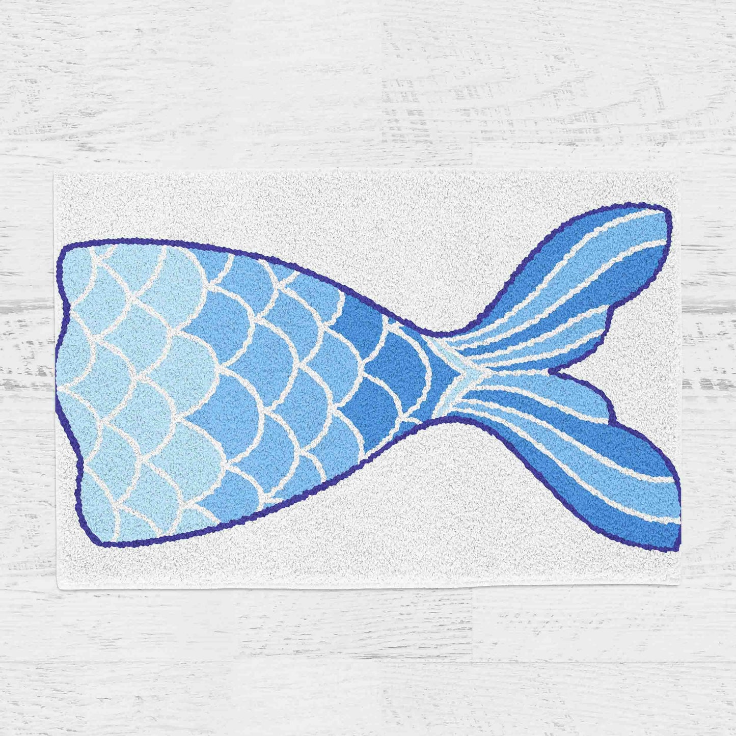 Feblilac Mermaid Tail Tufted Bath Mat in 2023