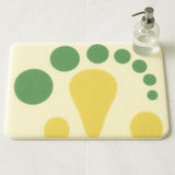 Feblilac Footprint Design Bath Mat – Soft Non-Slip Bathroom Rug for All Ages