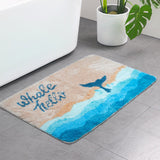 Feblilac Whale Hello Tufted Bath Mat