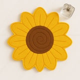 Feblilac Sunflower Shaped Bath Mat – Cute Non-Slip Floral Rug for Bathroom, Bedroom or Kids' Room