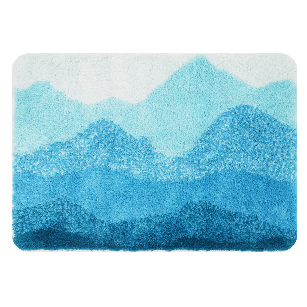 Feblilac Blue Mountain Tufted Bath Mat