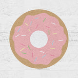 Feblilac Pink Donut Tufted Bath Mat