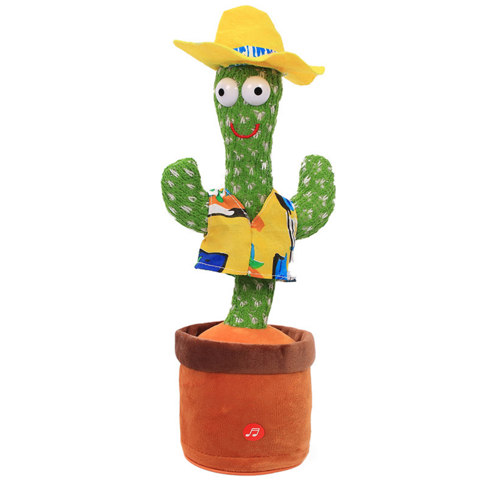 Dancing Happy Yellow Hat Cactus Toy