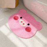 Feblilac Pig Bath Mat, Cute Animal Bathroom Rug, Soft Flush Non-Slip Water Absorbent Mat