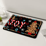 Christmas JOY Bath Mat, Pine Tree Holiday Decor Bathroom Rug, 15"x23"