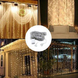 3M*3M 320 LED Waterfall Curtain String Holiday Light for Wedding Valentines Day AC110V - Curtains