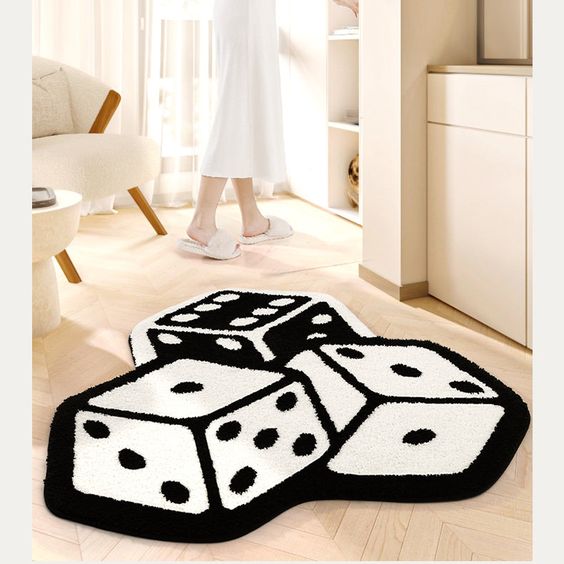 Feblilac Three Dice Tufted Bath Mat