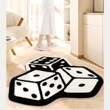 Feblilac Three Dice Tufted Bath Mat