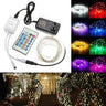 12V 5M 50LED Silver Wire Christmas String Fairy Light Remote Controller with Adapter