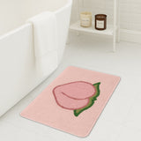 Feblilac Peach Shaped Tufted Bath Mat – Fun & Soft Non-Slip Bathroom Rug