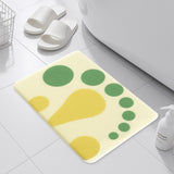 Feblilac Footprint Design Bath Mat – Soft Non-Slip Bathroom Rug for All Ages