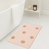 Feblilac Peach Shaped Tufted Bath Mat – Fun & Soft Non-Slip Bathroom Rug