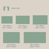 Feblilac Green Leaves PVC Coil Door Mat