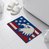 Bald Eagle Tufted Rug – Patriotic Stars & Stripes American Flag Bath Mat