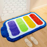 Feblilac Rainbow Battery Tufted Bath Mat