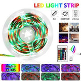 5M 300LED Strip Light Kit SMD3528 Flexible RGB Waterproof Flexible Lamp Home Car 24 Key IR Remote Control - Lighting