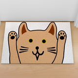 Feblilac Surrender Cute Cat PVC Coil Door Mat