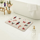 Feblilac Nutcracker Christmas Bath Mat – Festive Tufted Holiday Bathroom Rug