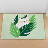 Feblilac Monstera Cat PVC Coil Door Mat