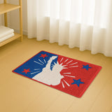 Statue of Liberty Tufted Bath Mat – Patriotic Red White Blue Rug for July 4th Decor