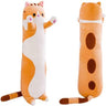 Soft Stuffed Kitten Long Sleeping Pillow For Kids