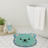 Feblilac Cute Bear-Shaped Kids Bath Mat – Soft, Non-Slip Rug for Bathroom & Bedroom