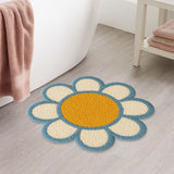 Feblilac Daisy Shaped Bath Mat – Cute Non-Slip Floral Rug for Bathroom & Bedroom