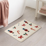 Feblilac Nutcracker Christmas Bath Mat – Festive Tufted Holiday Bathroom Rug