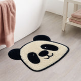 Feblilac Cute Panda Shaped Bath Mat – Soft, Absorbent & Non-Slip Rug for Bathroom, Kids’ Room, Entryway