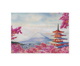 Feblilac Sakura Fuji Mountain PVC Coil Door Mat