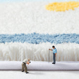 Feblilac Meteorological Clouds Tufted Bath Mat