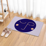 Feblilac Purple Background Woman Face Tufted Bath Mat