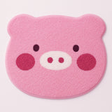 Feblilac Pig Bath Mat, Cute Animal Bathroom Rug, Soft Flush Non-Slip Water Absorbent Mat