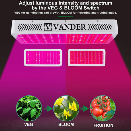 Vander 3000W LED All Optical Double Switch Plant Growth Lamp