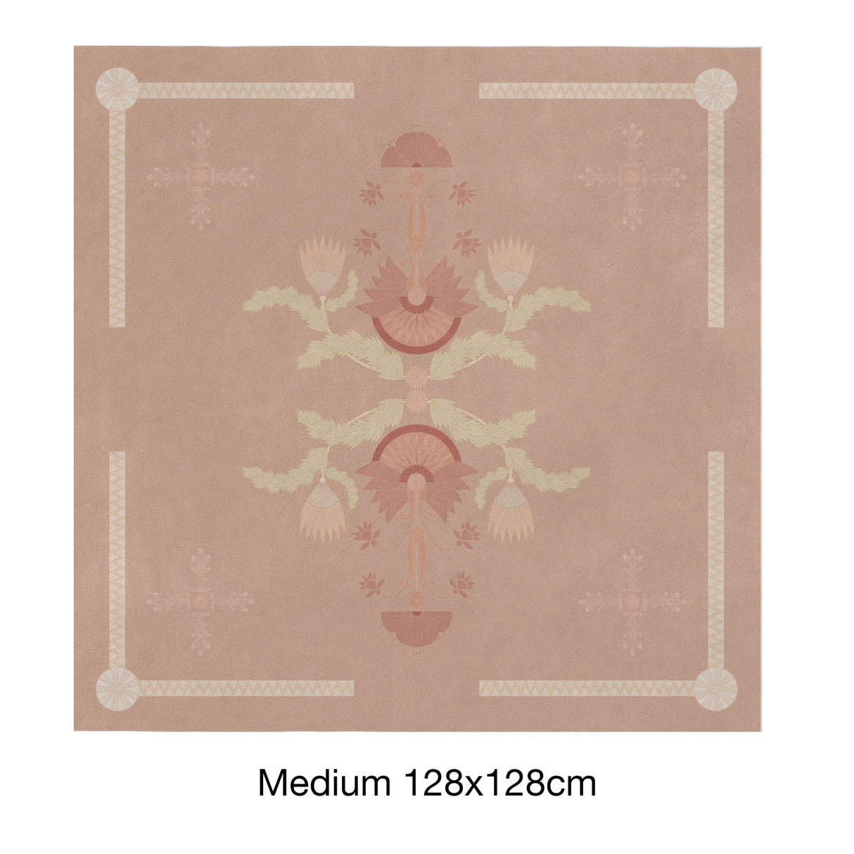 Asian Pond Bloom Coral Rug