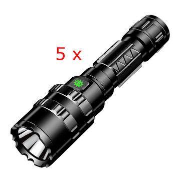 5pcs XANES 1102 L2 5Modes 1600 Lumens USB Rechargeable Camping Hunting LED Flashlight 18650