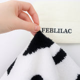 Feblilac Black and White Ciao Tufted Bath Mat