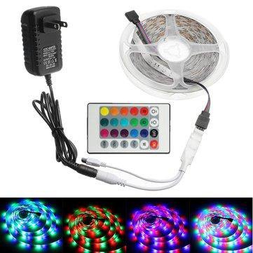 2M 3M 5M 10M 8mm DC12V Waterproof RGB LED Light Strip Remote Controller Outdoor Indoor KTV Hotel Home Decor