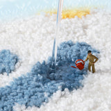 Feblilac Meteorological Clouds Tufted Bath Mat