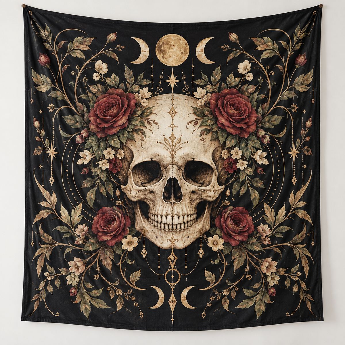 Elissiana Skull Wall Tapestry