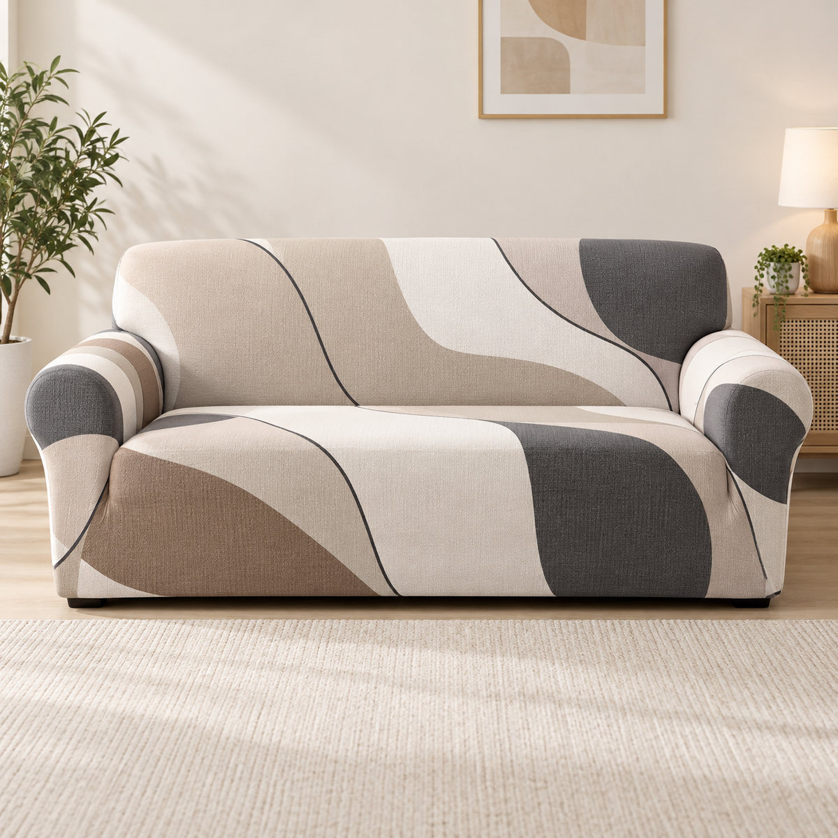 Attractive Abstract Pattern Elastic Sofa Cover