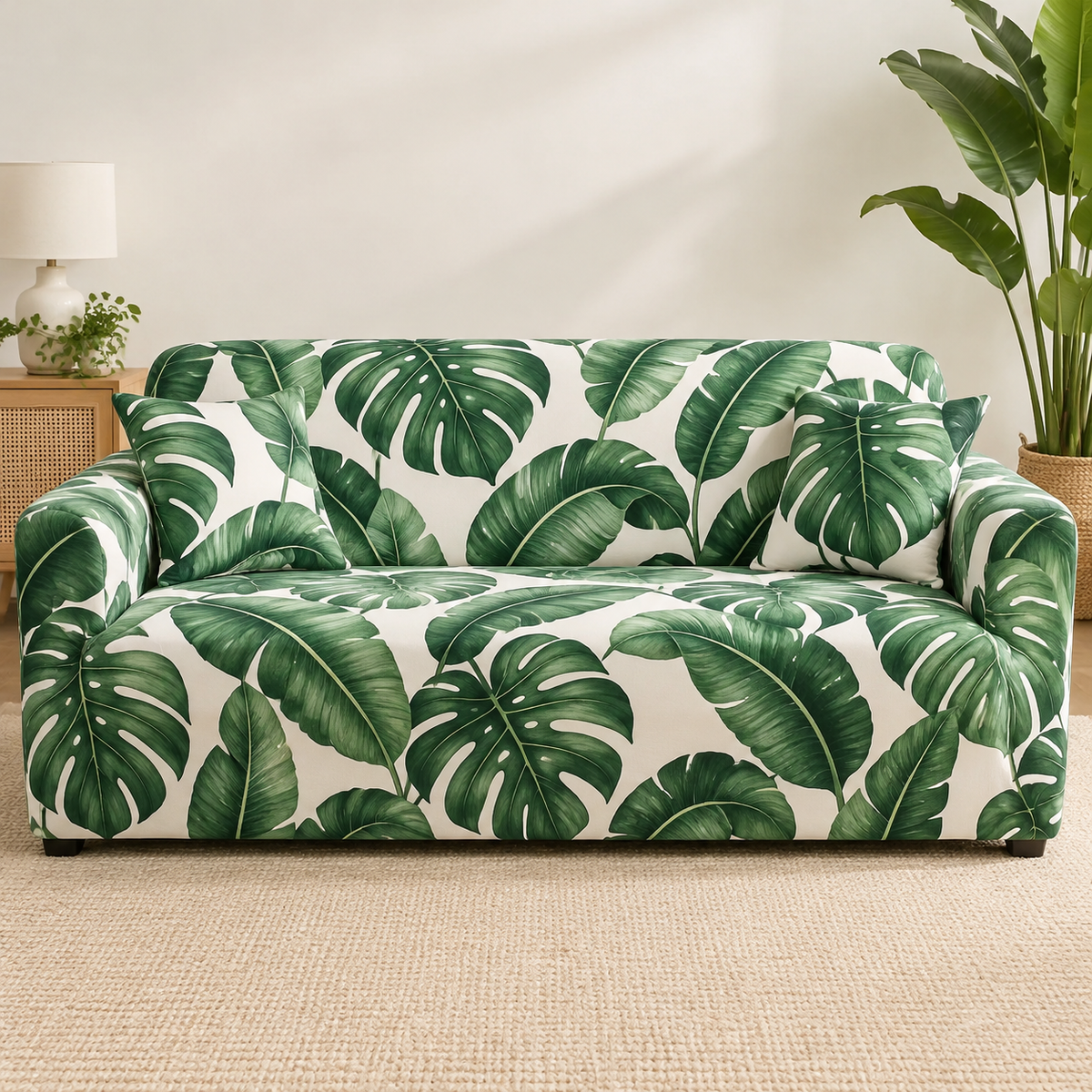 Banana Leaf Monstera Elastic Sofa Cover