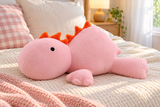Pink Dinosaur Plush Throw Pillow