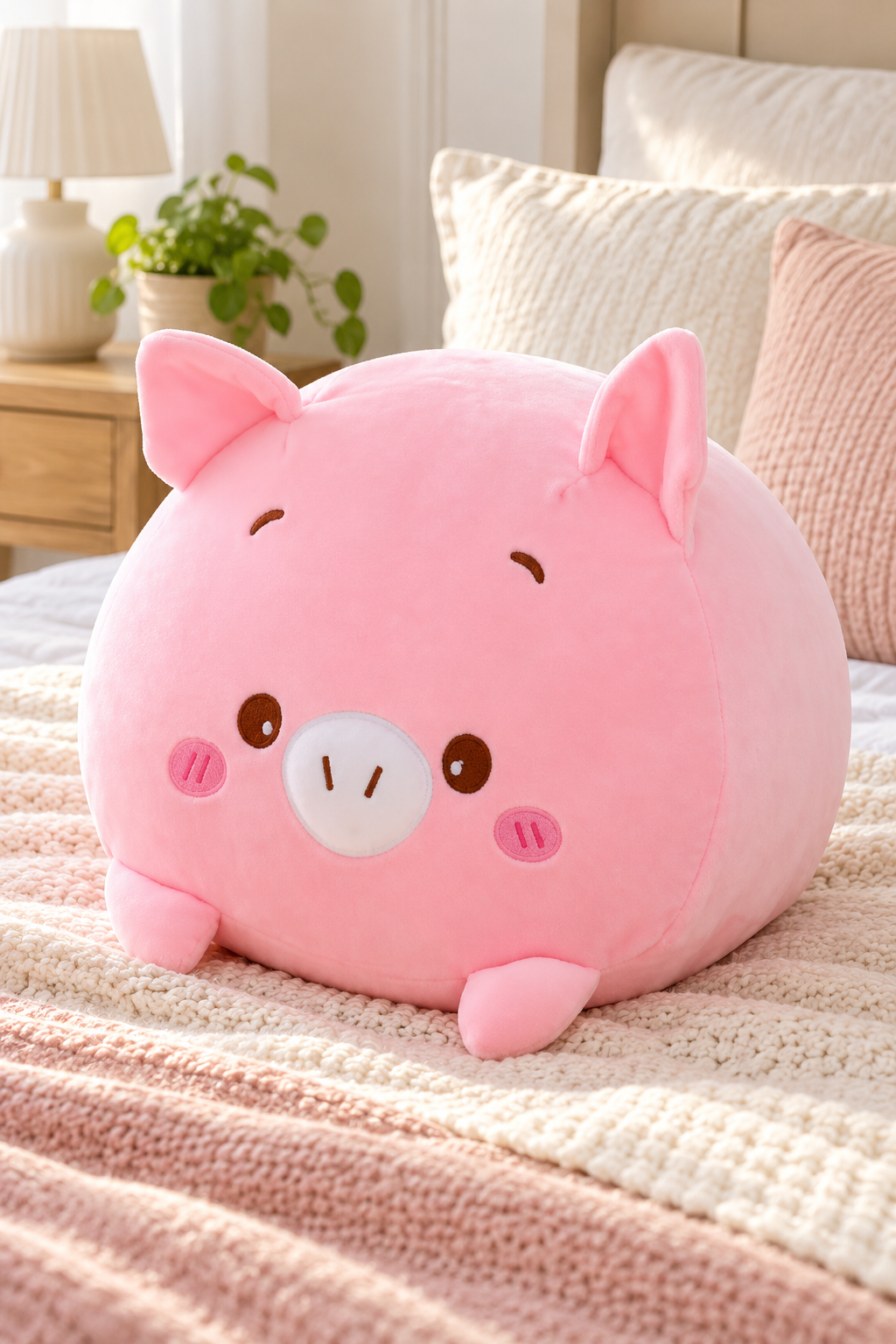 Super Soft Stuffed Pig Pillow