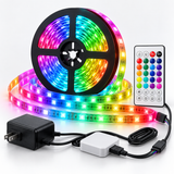 12V LED Light Strip 5M/10M/15M 16.4ft/32.8ft/49.2ft 5050 RGB LED Tape Lights RGB Rope Lights 16 Milions Colors Flexible Changing LED Strip Lights with Remote for TV Bedroom Party Home Lighting Kitchen