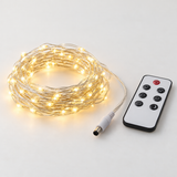 12V 5M 50LED Silver Wire Christmas String Fairy Light Remote Controller without Adapter