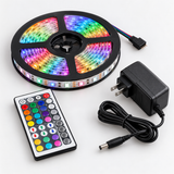 32F/10M 3528 RGB LED Strip Light Waterproof/Non-waterproof + 44keys IR Remote Control + DC12V Power Adapter